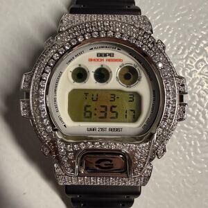 Y2K Vintage 2004 A Bathing Ape BAPE x Casio G-Shock CZ Bezel Pharrell